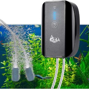 AQQA Aquarium Air Pump Battery Powered USB Rechargeable Aerator Oxygen Pump in Saudi Arabia