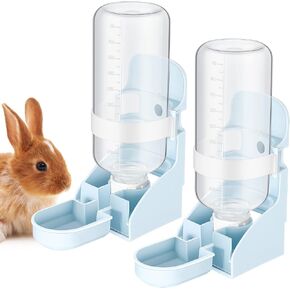 2 Pcs Water Bottle No Drip Blue Water Feeder 17oz Water Dispenser Hanging Water Fountain Automatic Dispenser Pet Cage Water Feeder for Bunny Ferret Hamster Guinea Pig Small Animal in Saudi Arabia