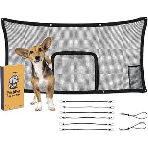 PoshPet Dog Barrier - Dog Travel Accessories - Tear Resistant & Easy to Install Pet Net - SUV Dog Barrier - Prevent Distraction - Universal Car Divider for Dogs in Kuwait
