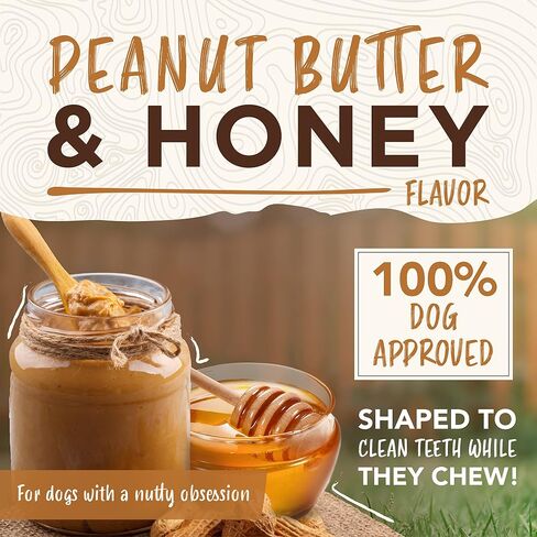 TropiClean Enticers Honey Peanut Butter Dog Chews | Dental Dog Treats for Large Dogs, Medium Dogs & Small Dogs 12 Count in Saudi Arabia