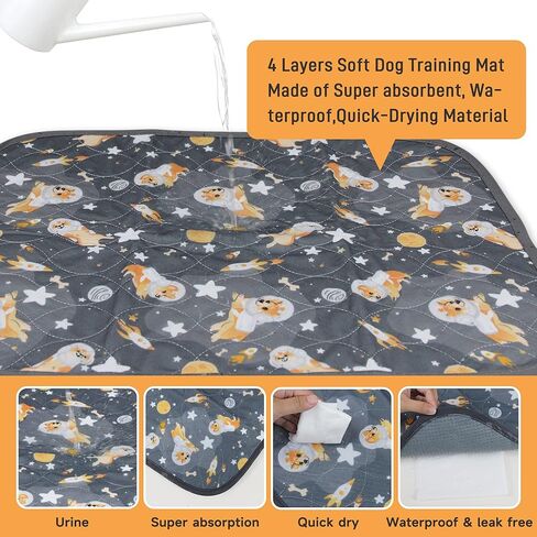 Washable Pee Pads for Dogs Reusable Pee Pads for Dogs Fast Absorbing Waterproof Puppy Pads Reusable Puppy Pads Washable Puppy Pads Dog Whelping Pads Non-Slip Pet Pads Absorbent/Odor Controlling(2Pack) in Kuwait