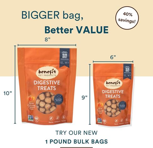 Benefit Biscuits, All Natural Dog Treats, Certified Vegan, Non GMO, Wheat Free, Healthy Dog Biscuits, Made in USA (Blueberry, Regular Bag (7oz)) in Kuwait