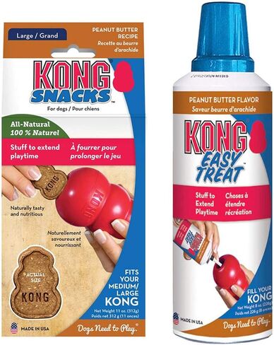 KONG - Treats Combo Pack - Easy Treat Paste and Dog Snacks - Liver Flavor for Small Dogs in Saudi Arabia