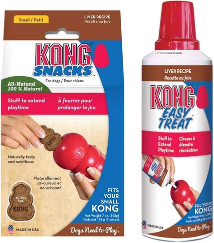 KONG - Treats Combo Pack - Easy Treat Paste and Dog Snacks - Liver Flavor for Small Dogs in Saudi Arabia