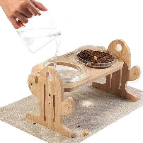 كتاب الشعر كيهتس اوعية مرتفعة للقطط على شكل صبار مائلة للحيوانات الاليفة مع وعاءين زجاجيين وسجادة غير قابلة للانزلاق للطعام والماء للقطط والكلاب الصغيرة .. in Kuwait