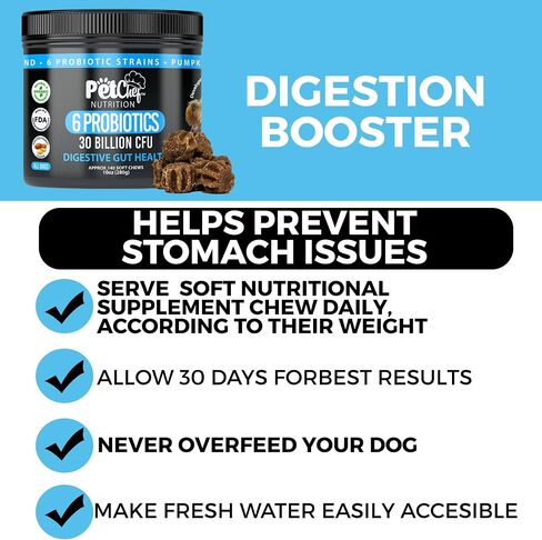 Pet Chef: Probiotic Blend. Stomach + Digestion Health. 10oz 140ct.Stops Diarrhea, firms Poop, Stops Vomiting. All Dog Ages & Sizes. Improves Gut Health for overal Better Well Being! in Saudi Arabia
