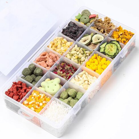 HGPOKLVT 18 نوعًا من حلوى الهامستر، ووجبات خفيفة للمضغ والتسنين للحيوانات الأليفة الصغيرة، مجموعة متنوعة من النباتات الطبيعية مع كمية معتدلة من البروتين النباتي (18-M) in Kuwait