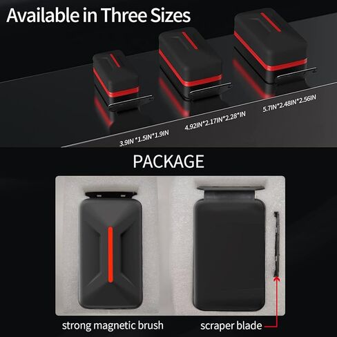 فرشاة تنظيف مغناطيسية قوية من شيرلام، فرشاة تنظيف زجاج حوض السمك، أداة تنظيف خزان الأسماك العائمة، أداة تنظيف حوض السمك 2 في 1 مع منظف ومكشطة [بدون خدش ومضادة للانزلاق] L in Kuwait