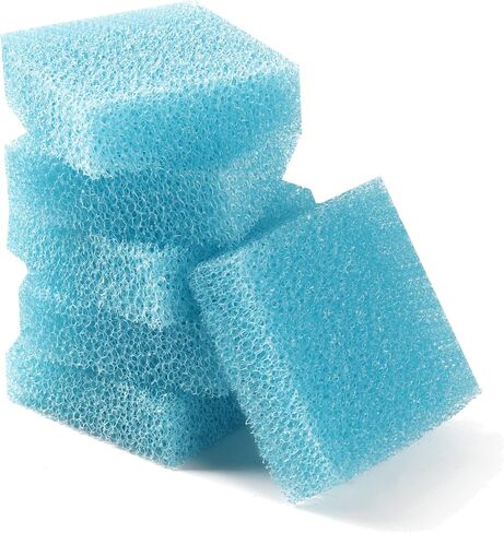 (6-Pack) 3.25x3.25x1 Aquarium Glass Cleaner Sponge Scrubber Scrapes, Cleaning Tool for Fish Tanks in Saudi Arabia