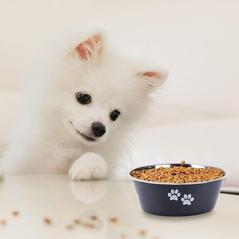 Kathson Stainless Steel Dog Bowls with Nonslip Bottom, Anti-Skid Metal Dog Bowls with Rubber Base Cat Basic Bowls Food and Water Dog Dish Pet Bowl for Small Medium Large-Sized Dog Breeds10.24inch in Saudi Arabia