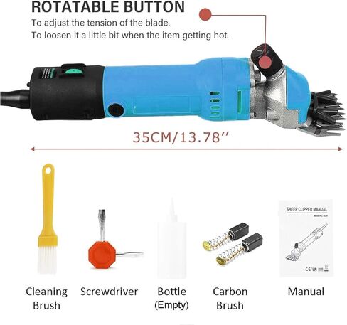 مقصات الأغنام بقدرة 690 وات، 2800 دورة في الدقيقة، ماكينة قص الأغنام الكهربائية الاحترافية، مجموعة أدوات العناية بالماشية في المزرعة، مقصات كهربائية شديدة التحمل بـ 6 سرعات للحيوانات ذات المعطف السميك in Kuwait