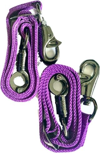Majestic Ally Pack of 2, Double Thick Trailer Tie for Horse Haulage, with Adjustable Buckle, Panic Snap and Bull Snap – 1 Inch by 36 Inch (Black) in Saudi Arabia