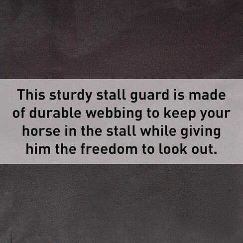 HORZE Durable Polyester Horse Stall Guard with Adjustable Straps | Measures 40" x 24" - Black - One Size in Saudi Arabia