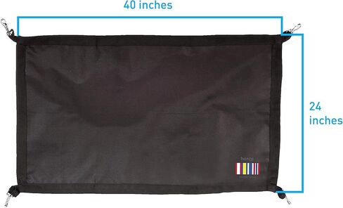 HORZE Durable Polyester Horse Stall Guard with Adjustable Straps | Measures 40" x 24" - Black - One Size in Saudi Arabia
