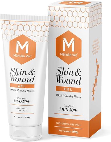 Manuka Vet Skin & Wound Gel, 500+ MGO Medical Grade Manuka Honey, Rapid Healing & Skin Repair Treatment for Dogs, Horses and Cats, 0.71oz (20g) Tube in Kuwait
