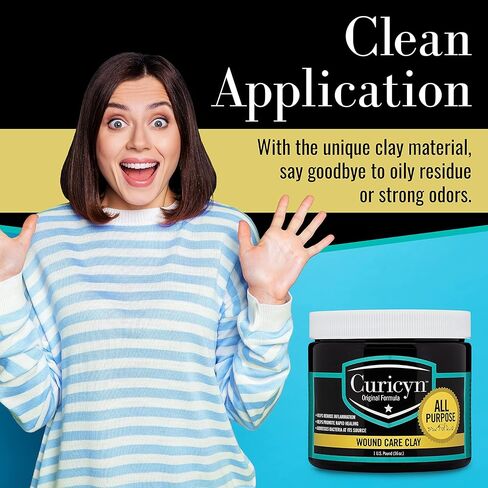 Animal Wound Care Clay 16oz. - Vet-Approved Natural Skin Ointment For Dog, Cat, Horse, and Other Livestock - Bentonite Clay with Aloe Treatment - Gentle No Sting Fast-Acting Formula in Kuwait