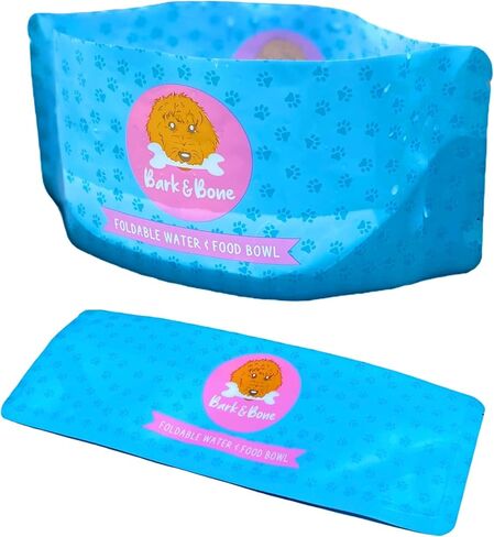 #1 Travel Dog Bowls. Collapsible Dog Bowl. The Foldable Dog Water Bowl That fits in Your Pocket. Portable & Resealable Pet Bowls by Bark & Bone Pack of 2 in Saudi Arabia