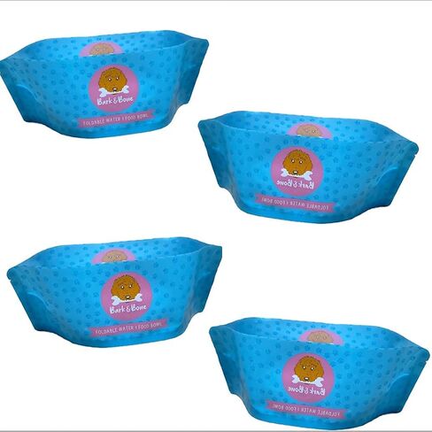 #1 Travel Dog Bowls. Collapsible Dog Bowl. The Foldable Dog Water Bowl That fits in Your Pocket. Portable & Resealable Pet Bowls by Bark & Bone Pack of 2 in Saudi Arabia