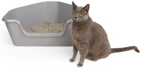 So Phresh High-Back Corner Grey Litter Box, 26.25" L x 21.5" W x 10" H in Kuwait
