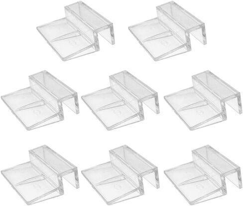 6 قطع من غطاء زجاجي شفاف لحوض السمك من بيتزلايف ورلد، غطاء داعم بمشبك تثبيت مناسب لـ 12 ملم in Kuwait