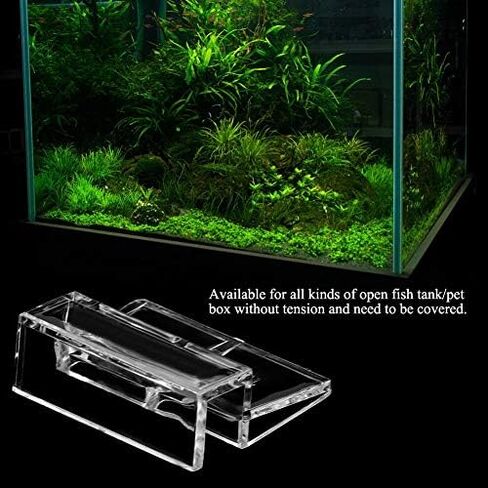 Hffheer 20Pcs Aquarium Glass Cover Clip Acrylic Universal Lid Clips for Rimless Aquariums Clear Color Acrylic Aquarium Glass Cover Holder(12mm) in Kuwait