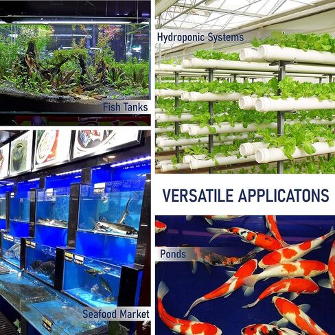 مضخة هواء بوندفورس لأحواض السمك وأنظمة الزراعة المائية مع صمام رافعة للتحكم في تدفق الهواء، خزان أسماك قابل للتعديل لتدفق الهواء 475 جيجا في الساعة 20 وات 30 لتر/الدقيقة in Kuwait
