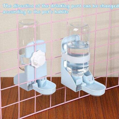 2 Pcs Water Bottle No Drip Blue Water Feeder 17oz Water Dispenser Hanging Water Fountain Automatic Dispenser Pet Cage Water Feeder for Bunny Ferret Hamster Guinea Pig Small Animal in Saudi Arabia