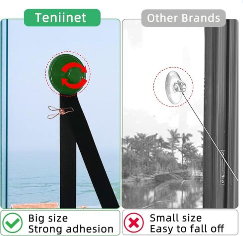 تينينيت ارجوحة للقطط قابلة للطي تتحمل القطط الكبيرة التي يزيد وزنها عن 60 باوند | مجثم نافذة للقطط في الاماكن المغلقة مع قواعد شفط متينة 3.3 انش in Kuwait