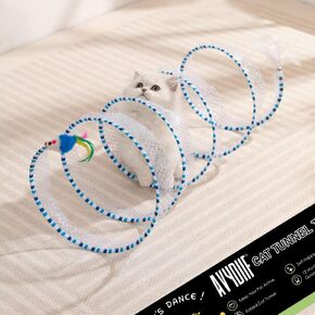 Cat Spiral Collapsible Tunnel Toy for Indoor Cats
