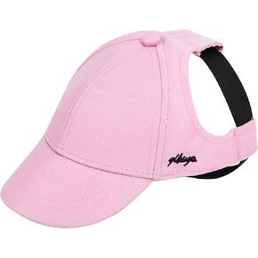 Yikeyo Dog Sun Hat Dog Hat for Small Dogs with Ear Holes Dog Baseball Cap, Pet Puppy Hat for Summer Dog Visor Caps Dog Bucket Hats (Small, Black)