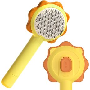 PETDIPOT Cat Brush,Self Cleaning Slicker Brush for Pet,Cat Brush for Shedding,Professional Grooming Comb for Dog/Cat/Small Pets in Kuwait