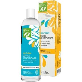 Only Natural Pet Pure and Clean Gentle Grooming Conditioner for Dogs with Shea Butter and Honey - Green Tea and Mandarin Orange Scent - 12 Fl Oz