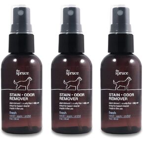 The Spruce Pet Stain & Odor Remover - Plant-Derived Enzyme-Based Cleaner for Dog and Cats Urine, Feces, Vomit, etc. Safe & Effective on Tile, Hardwood, Carpets, and Upholstery - 2oz Travel Size 3 Pack in Kuwait