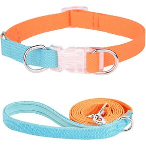Dog Collar with Buckle Adjustable Safety Dog Collars for Small Dogs, Puppy Collar and Leash Set, Pink Dog Collar, Soft Breathable Nylon Pet Cat Collar in Kuwait