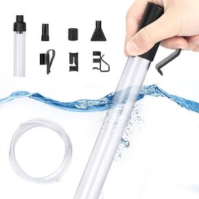 hygger Gravel Vacuum for Aquarium, Aquarium Siphon Vacuum Cleaner for Fish Tank Gravel and Sand Cleaning, Remove Dirt, Water Change, Aquarium Gravel Cleaner with Adjustable Water Flow (S)
