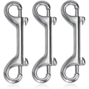 Wontee مزدوجة نهاية الترباس يستقر 316 الفولاذ المقاوم للصدأ المفاجئة السنانير الربيع السنانير لسلاسل الكلاب، حلقات المفاتيح، أغذية الحيوانات الأليفة / دلاء المياه، قفل البوابة، ربط سلسلة ربط السور، 3 حزم (4-1 / 2 "(115mm)) in Kuwait