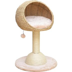 PetPals Hand-Made Paper Rope Natural Bowl Shaped with Perch Cat Tree (Lookout Cat Tree) in Saudi Arabia