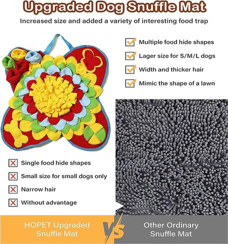 aidudupet snuffle mat للكلاب، الحيوانات الأليفة يعامل حصيرة التغذية للكلاب الصغيرة / المتوسطة السلالة، snuffle mat البطيء تغذية الكلب snuffle mat للتدريب وتخفيف التوتر يشجع مهارات العلف الطبيعية in Kuwait
