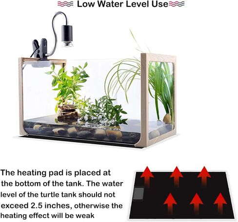 لينيفار قطعتان من وسادات تسخين الزواحف لضبط درجة الحرارة تحت الخزان للسلاحف والسلاحف الملتحية والتنين والثعبان والسحلية والسلطعون الناسك (14 واط) in Kuwait