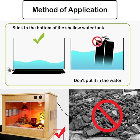 لينيفار قطعتان من وسادات تسخين الزواحف لضبط درجة الحرارة تحت الخزان للسلاحف والسلاحف الملتحية والتنين والثعبان والسحلية والسلطعون الناسك (14 واط) in Kuwait
