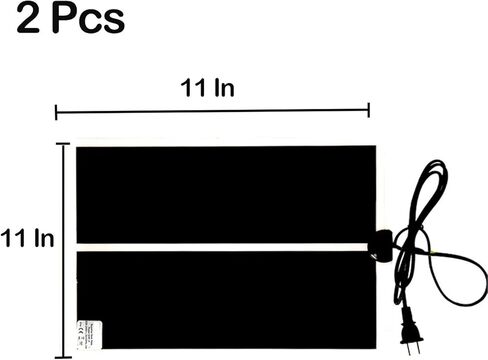 لينيفار قطعتان من وسادات تسخين الزواحف لضبط درجة الحرارة تحت الخزان للسلاحف والسلاحف الملتحية والتنين والثعبان والسحلية والسلطعون الناسك (14 واط) in Kuwait