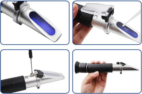Wisecoco Salinity Refractometer, Double Scale 0‑100 PPT 1.000‑1.070 Portable ATC Salinity Meter, for Aquarium Marine Monitoring Agriculture Fish Farming in Saudi Arabia