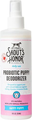 SKOUT'S HONOR: Probiotic Deodorizer 8 fl. oz. - Hydrates and Deodorizes Fur, Supports Pet’s Natural Defenses, PH-Balanced and Sulfate Free - Avocado Oil (Happy Puppy) in Saudi Arabia