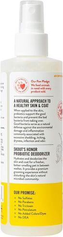 SKOUT'S HONOR: Probiotic Deodorizer With Avocado Oil Hydrates and Deodorizes Fur, Supports Pet’s Natural Defenses, PH-Balanced, Sulfate Free - Honeysuckle, 8 oz. in Saudi Arabia