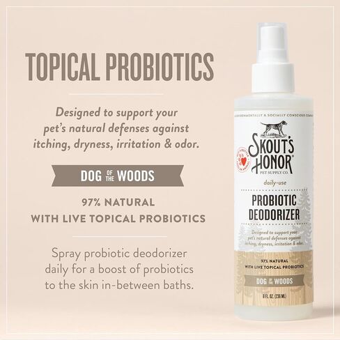 SKOUT'S HONOR Probiotic Daily Use Dog of The Woods Deodorizer, 8 fl. oz, 8 FZ in Saudi Arabia