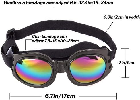 قطعتان من نظارات الحيوانات الأليفة الأنيقة، نظارة شمسية رائعة للكلاب، نظارات شمسية مضادة للماء ومضادة للرياح، نظارة شمسية للحماية من الأشعة فوق البنفسجية للكلاب الكبيرة in Kuwait