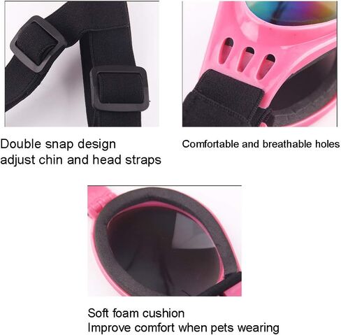 قطعتان من نظارات الحيوانات الأليفة الأنيقة، نظارة شمسية رائعة للكلاب، نظارات شمسية مضادة للماء ومضادة للرياح، نظارة شمسية للحماية من الأشعة فوق البنفسجية للكلاب الكبيرة in Kuwait