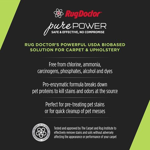 Rug Doctor Pure Power Urine Eliminator Spray for Pet Stains & Odors, 24 oz., Enzymatic, Professional Grade Biobased Stain & Odor Spot Cleaner, USDA Biobased Certified in Kuwait