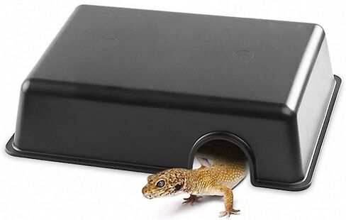 Wontee Reptile Hideout Box Small Animal Hide Cave for Snakes Lizards Leopard Gecko Rodents Spiders (S) in Kuwait