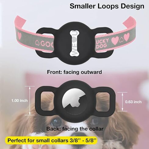 Cat Collar Holder for Airtag, Cat & Small Dog Harness Case for Air Tag in Saudi Arabia